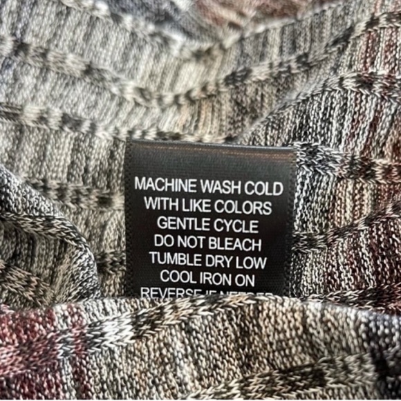 NEW CURE Long Line Cardigan Sweater Jacket Zipper Sleeves Black Brown Tan Size S - Picture 11 of 12